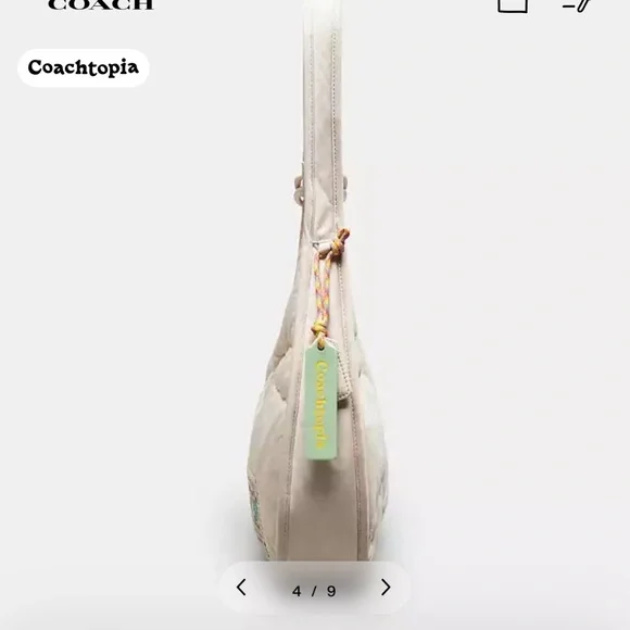 Coach Beige Cloud Quilted Shoulder Bag - Picture 3 of 5